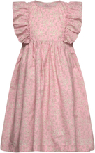 Dress In Liberty Fabric Dresses & Skirts Dresses Casual Dresses Short-sleeved Casual Dresses Pink Huttelihut