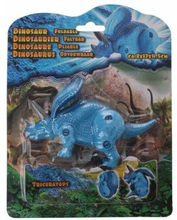Mini Dino Triceratops blå 8 cm