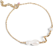 Pearlie Twist Bracelet Accessories Jewellery Bracelets Chain Bracelets Gull Enamel Copenhagen*Betinget Tilbud
