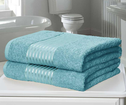 Zestaw 2 ręczników kąpielowych Windsor Turquoise 90x140 cm