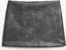 Faux leather mini skirt - Black