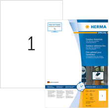 HERMA Utomhusetiketter väderbeständiga A4 210x297 mm 50 ark vit