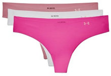 Under Armour Truser 3P Pure Stretch Thong Rosa/Hvit Small Dame
