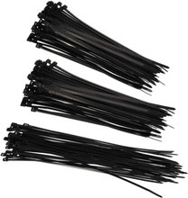 Setje van 140x stuks Kabelbinders/tie-wraps zwart 20-25-30 cm