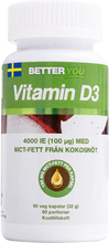 Better You Vitamin D3 4000 IE + Kokosolja 90 pcs - 90 pcs