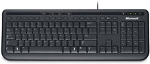 Microsoft 600 Kabling Tastatur Sort