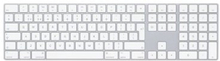 Apple Magic Keyboard With Numeric Keypad Trådløs Tastatur Hvid; Sølv