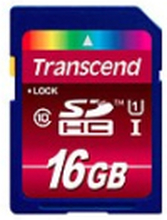 Transcend Flashhukommelseskort 16gb Sdhc Uhs-i Memory Card