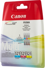 Canon Canon CLI-521 C/M/Y Inktpatroon Multipack CMY 2934B010 Replace: N/A