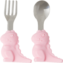 Rice - Stainless Steel Kids Cutlery Pink