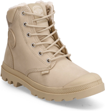 Pampa Sport Cuff Wps Shoes Boots Ankle Boots Laced Boots Beige Palladium*Betinget Tilbud