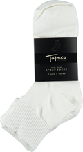 Sport Socks, Mid-Cut 4-P, White 40/45 Underwear Socks Regular Socks Hvit TOPECO*Betinget Tilbud