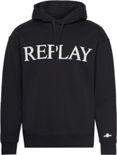 Jumper Relaxed Pure Logo Tops Sweatshirts & Hoodies Hoodies Black Replay