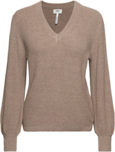 Objmalena L/S Knit Pullover Tops Knitwear Jumpers Brown Object