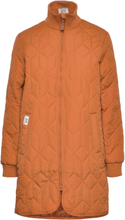 Nokka W Long Quilted Jacket Quiltet Jakke Orange Weather Report