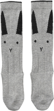 Sofia Cotton Knee Socks - 2 Pack Sockor Strumpor Grey Liewood