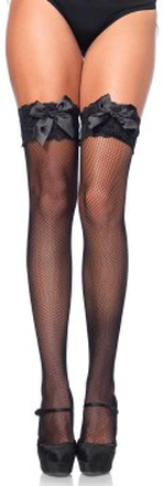 Lace Top Fishnet Thigh Highs OS