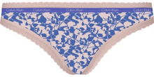 Calvin Klein Bottoms Up Refresh Thong Blau Polyamid Small Damen