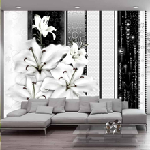 Fototapet Crying lilies in white