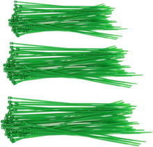 Setje van 150x stuks Kabelbinders/tie-wraps groen 15-20-25 cm 3.6 mm breed