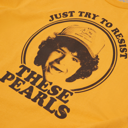 Stranger Things Dustin's Pearls Men's T-Shirt - Mustard - XL - Mustard