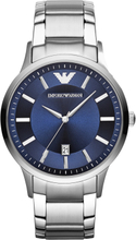 Emporio Armani AR11180 Horloge Renato staal zilverkleurig-blauw 43 mm