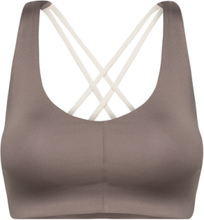 Veda Strap Sports Bra Lingerie Bras & Tops Sports Bras - All Brown Stay In Place