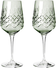 Crispy Emerald Madame - 2 Pcs Home Tableware Glass Wine Glass Green Frederik Bagger