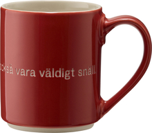Design House Stockholm - Lindgren krus 35 cl "Den som är väldigt stark" rød