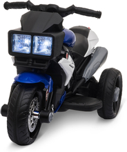 Moto elettrica cavalcabile per bambini 3-6 anni a batteria 6v nero blu