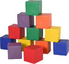 Set 12 cubi morbidi gioco per bambini educativo da 2 anni in su multicolore