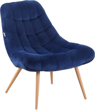 Poltrona imbottita con seduta extra large in tessuto blu per soggiorno