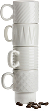 Sagaform - Coffee & More espressokopp 10 cl 4 stk hvit