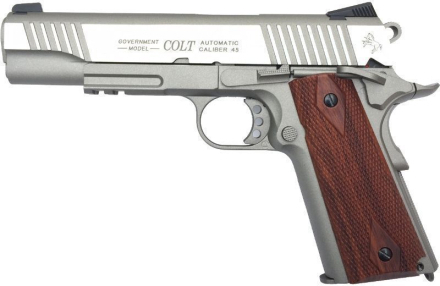 Colt 1911 Rail Stainless, Blowback Co2 6mm