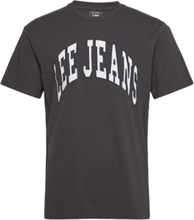 Varsity Tee Tops T-Kortærmet Skjorte Black Lee Jeans