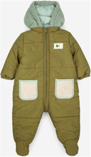Baby Color Block Hooded Overall Outerwear Coveralls Softshell Coveralls Green Bobo Choses