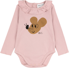 Baby Mouse Ruffle Collar Body Bodies Long-sleeved Pink Bobo Choses