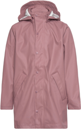 Nkndry Rain Jacket Long 1Fo Noos Outerwear Rainwear Jackets Rosa Name It*Betinget Tilbud