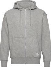 Sdlenz Zipper Sw Tops Sweatshirts & Hoodies Hoodies Grey Solid