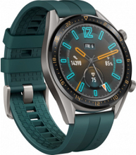 Huawei Watch GT 46mm Titanium Grey Gummi Rem Green