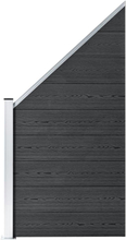 vidaXL Gjerdepanel WPC 95x(105-180) cm grå