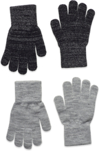 Glitter Gloves - 2-Pack Accessories Gloves & Mittens Gloves Multi/mønstret Melton*Betinget Tilbud