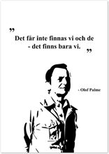 Olof Palme Citat Poster - 21X29.7 cm / 8X12?