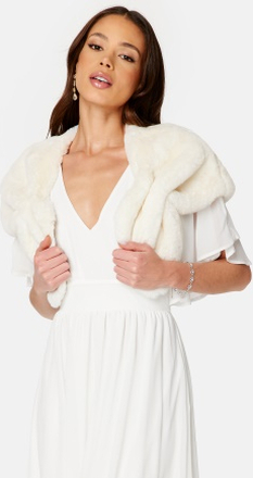 Bubbleroom Occasion Margot Faux Fur Cover Up White L/XL