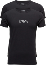 Mens Knit 2Pack T-Sh Tops T-Kortærmet Skjorte Black Emporio Armani