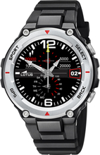 Lotus 50024/2 Horloge Smartime smartwatch kunststof zwart-zilverkleurig 51 mm