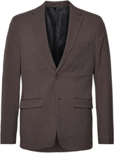 Slhslim-Stockholm Brwn Hound Blz Adv B Suits & Blazers Blazers Single Breasted Blazers Brown Selected Homme