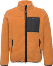 Teddy Fleece Zip Sweat - Grs/Vegan Tops Sweat-shirts & Hoodies Fleeces & Midlayers Orange Knowledge Cotton Apparel