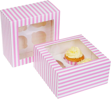 House Of Marie Cupcake Boxar Rosa/Vit - 2-pack