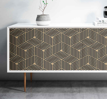 Meubel sticker gouden geometrisch patroon